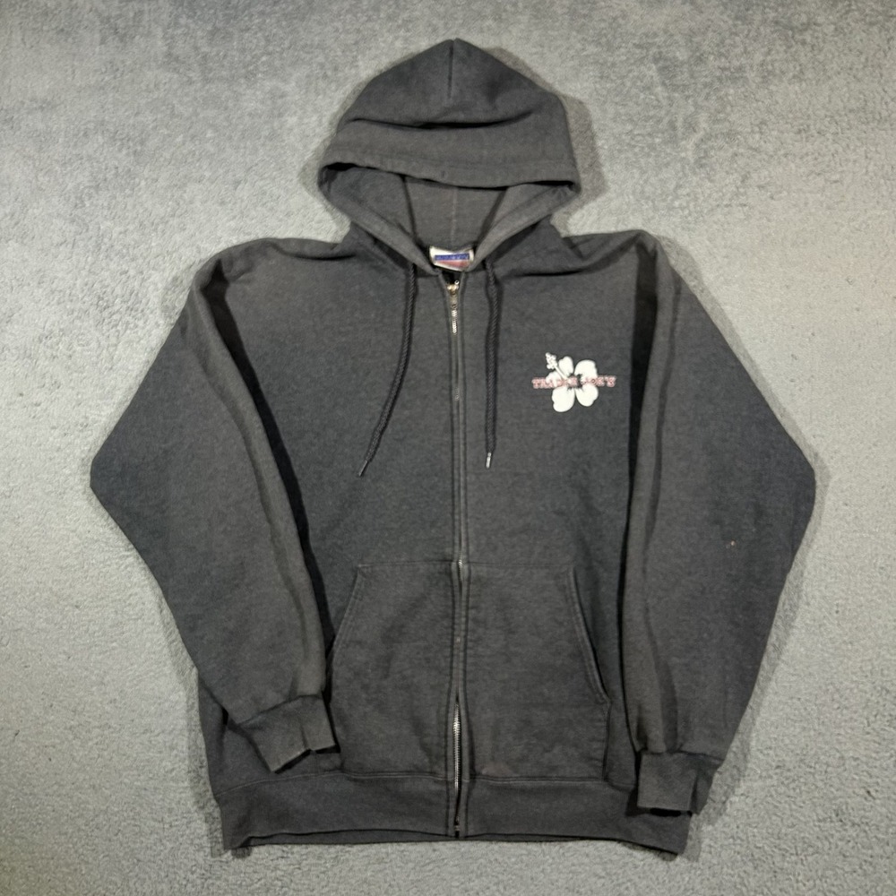 Trader Joe's Employee Zip Up Hoodie Sweatshirt Gray Men's Size Large #2798
